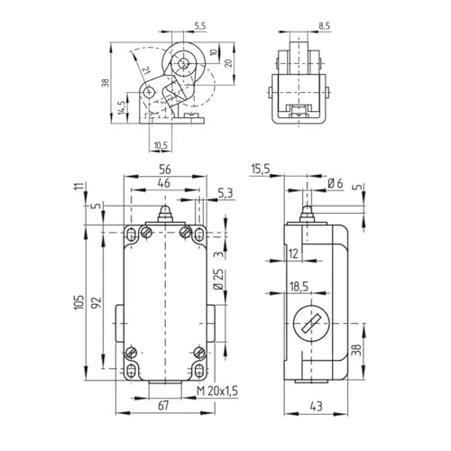 Interrupteur de fin de course TK016-12Y capteur de position machine - 4