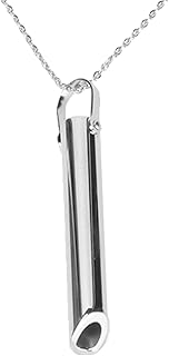 Stress Relief Mindful Breathing Necklace, Anxiety Necklace, Breathwork Tool for Anxiety Relief, Breathing Exercises, Meditation, Relaxation Calming Down, Slowing The Breath(Silver)