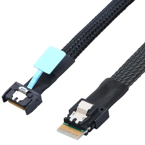 Cable MCIO 38P a SFF-8654 soluciona espacio en discos duros PCIe internos 0.5m 4