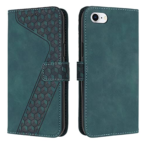 OKZone Compatible iPhone 6S/6 Case, Wallet PU Leather with Card Slots Magnetic Shockproof Protect Flip Cover Bookstyle Phone Case for iPhone 6S/6 (4.7 Inch) (Green)