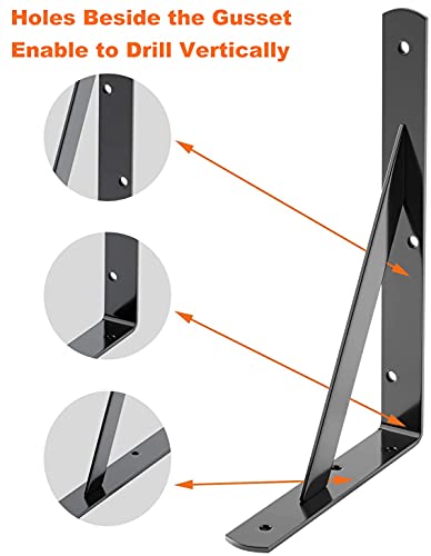 Luckin TSB-12PCS 12 Inch Heavy Duty Shelf Bracket thumb #3