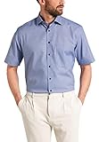 100% Baumwolle eterna Herren Businesshemd Comfort Fit Kurzarm blau (51) 44