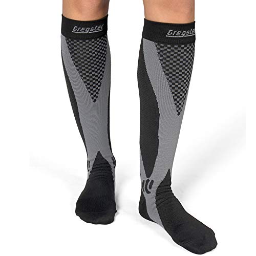 Gregster Compressiesokken, uniseks, voor hardlopen, vliegreizen, fietsen, voordeelverpakking
