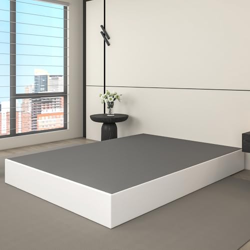 Oykomuc Box Spring Full Size Bed Base 9 Inch High, 3000 LBS Heavy Duty Metal Mattress Foundation with Fabric Cover, Easy Assembly, Quiet Noise Free, Non Slip - Thumbnail 3