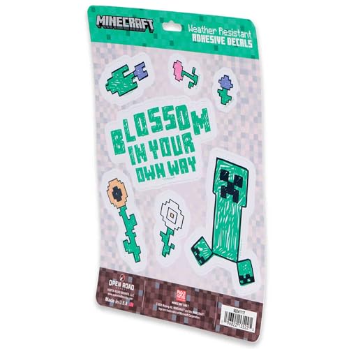 Image of Minecraft Blossom in Your Own Way Adhesive Vinyl Decals - Fun Set of Minecraft Stickers, 1 Pack (7 Count)
