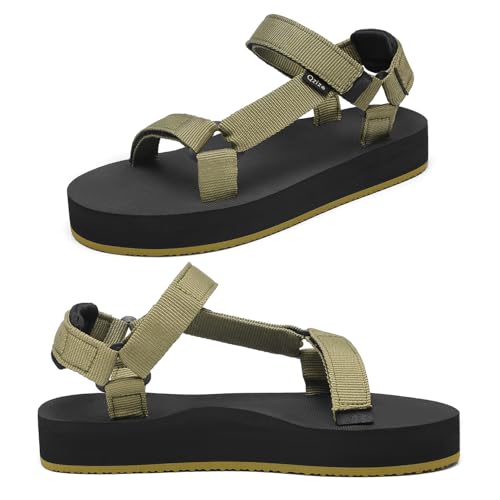 Image of Sport Walking Water Sandals for Women with Arch Support & Adjustable Straps Platform Sandals Women Height Increase