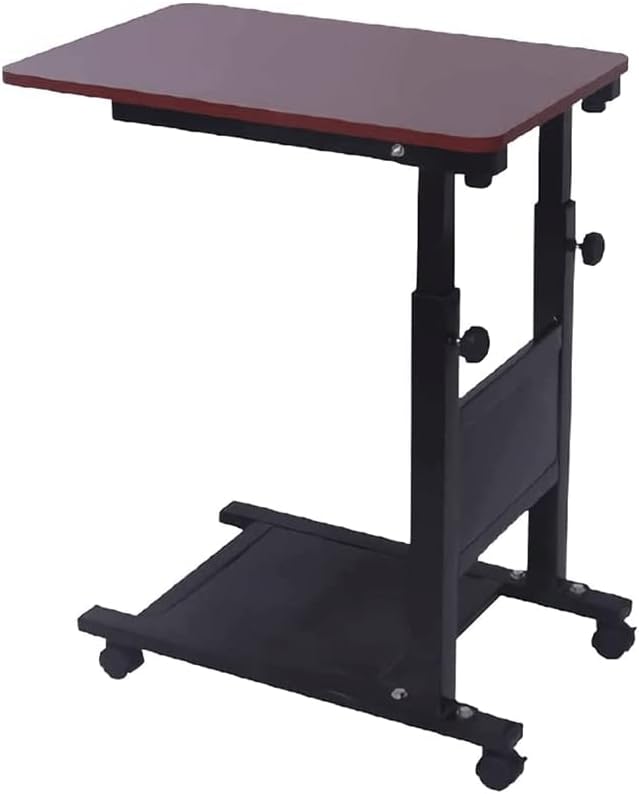 Extendable Rolling Mobility Table Over Bed,Overbed Table - Adjustable Hospital Bed Table with Wheels, Lightweight Bedside Table for Laptops, Versatile Lap Desk, Medical Overbed Tab