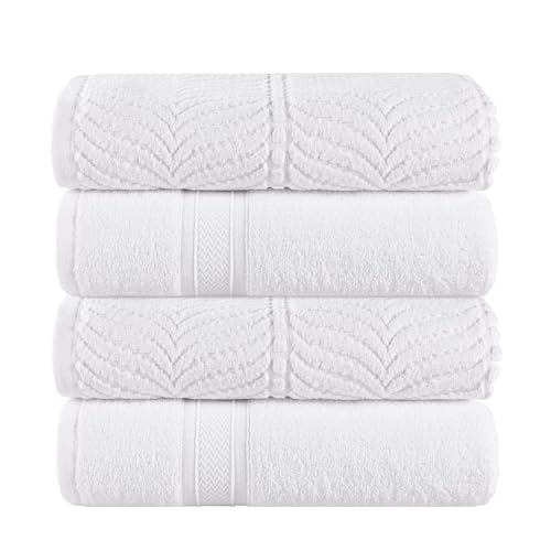 Superior CHEV BATH JAQ-SOL WH Cotton Chevron Bath Towel Set cover