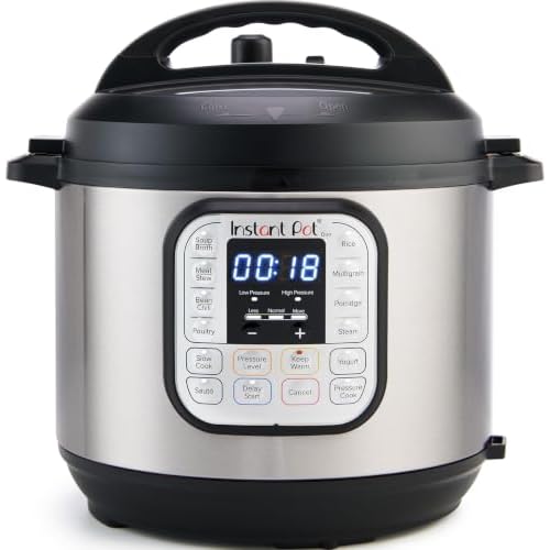 Instant Pot Duo 7-in-1 Electric Pressure Cooker, Slow Cooker, Rice, Steamer, Sauté, Yogurt Maker, Warmer & Sterilizer, Includes App With Over 800 Recipes, Stainless Steel, 6 Quart