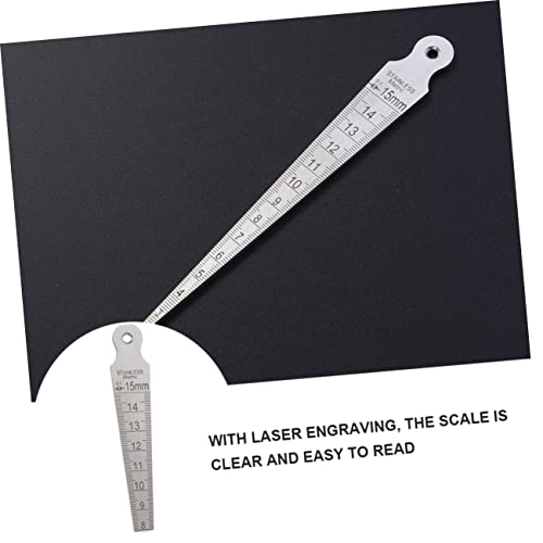 Luxshiny 2 Piezas Calibrador de Inspección de Soldadura Métrico Calibrador Cónico de Soldadura Acero Inoxidable Herramientas de Medición de Espesor para Inspección de Profundidad y Separación de Soldaduras miniatura 3
