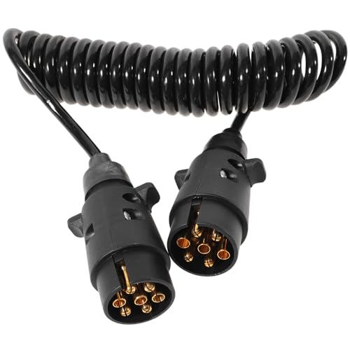 Câble électrique enroulé remorque noir anti-nœuds facile à installer