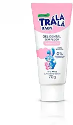 Trá Lá Lá Creme Dental Infantil 70G Sem Flúor Tutti-Frutti Baby Branco 70 G