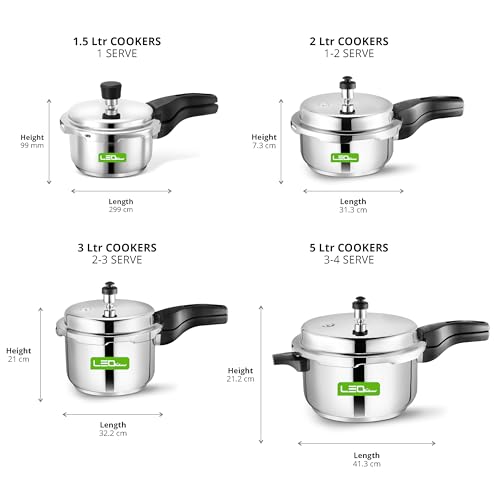 Image of 1.5 Litres Pressure Cooker | Outer Lid | Stainless Steel | Induction & Gas Stove Compatible | ISI Certified | 5 Years Manufacturer's Warranty
