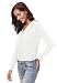 Urban GoCo Blusa de Gasa con Escote en V Mangas Largas y...