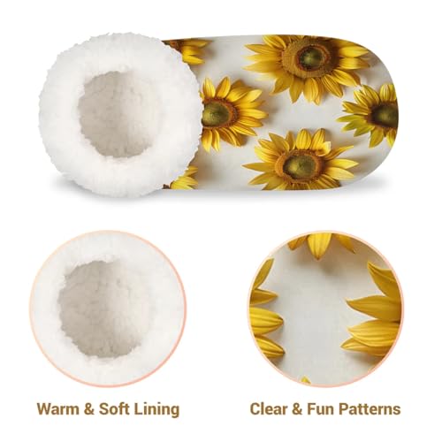 Sunflowers Butterflies Soft Home Slippers for Women Lightweight Men's House Shoes Women's Slippers4