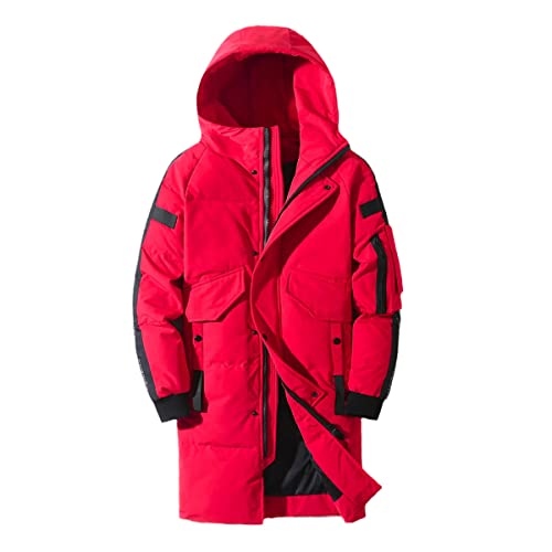 Manteau d'hiver long rouge pour homme : le confort absolu