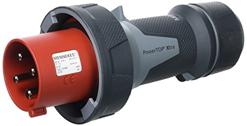 Prise de courant 63A 400V Mennekes 13206 Top Xtra étanche rouge pour l'industrie