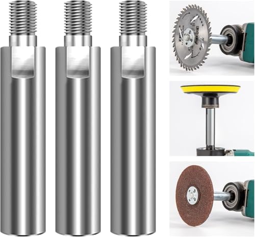 NOLACE 3 UNIDS Juego de Varilla de Conexión de Extensión de Amoladora Angular Varilla de Conexión de Extensión de Rosca M10 para Pulidora Rotativa Pulidora de Auto Placa de Lijado Pulidora Eléctrica