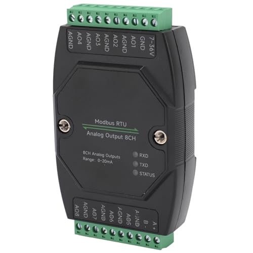 8 Ch Analog Output Module, RS485 Communication DC7-36V Analog Output Module for Industrial
