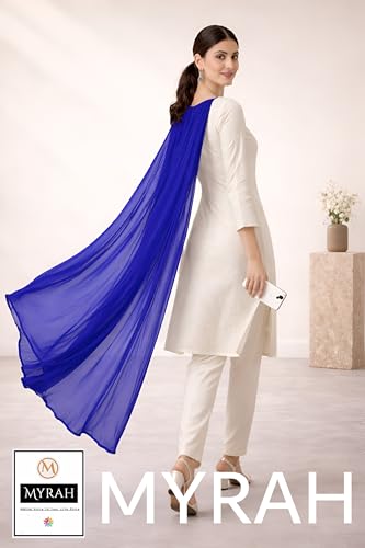 Image of MYRAH Chiffon Solid Casual Daily Use Dupatta For Women's & Girls Length - 2.50 Meter