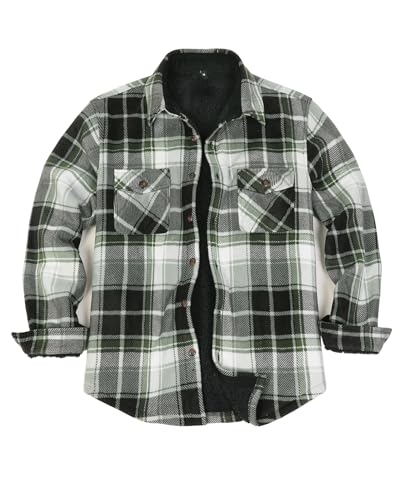 Chaqueta Con Capucha Y Forro Sherpa Para Mujer - Cuadros, Cremallera, Abrigada Para Invierno
