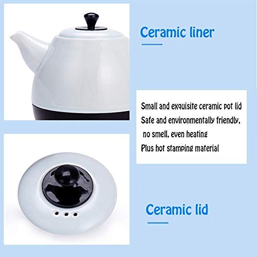 Tetera eléctrica cerámica inalámbrica blanca 1L 1350W miniatura 3