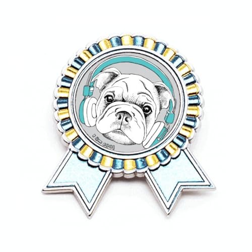 Broche chien métal taille M bijoux animaux sons vitalité