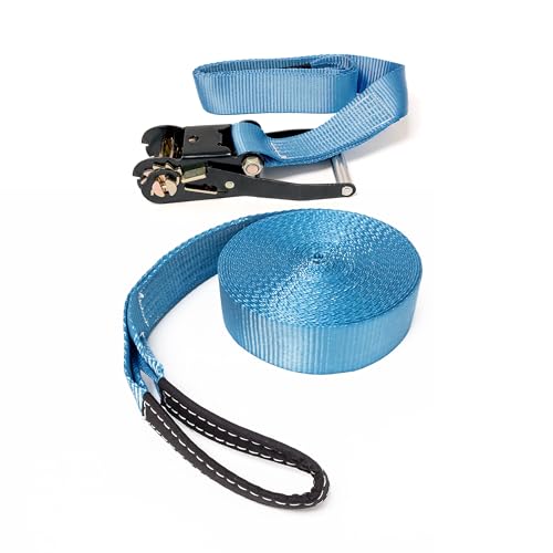 Relaxdays mit Baumschutz Hilfsseil Ratsche und Tasche Set para Slackline, 5 Accesorios 150 kg de Carga máxima Aire Libre Deporte, Acero, Standard, 2