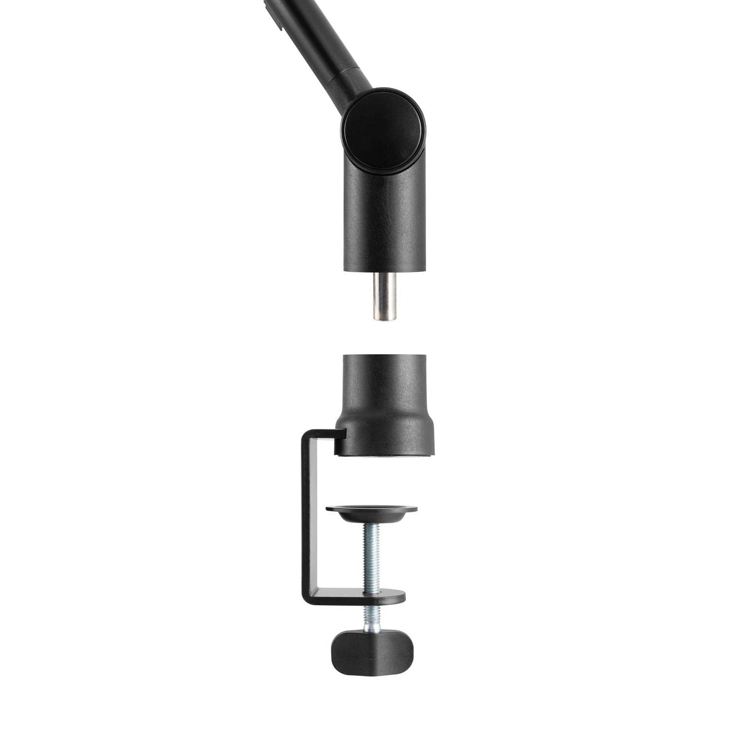 Maclean MC-898 Supporto professionale per microfono con gestione integrata dei cavi Asta Microfono regolabile Montaggio da tavolo max. 1kg
