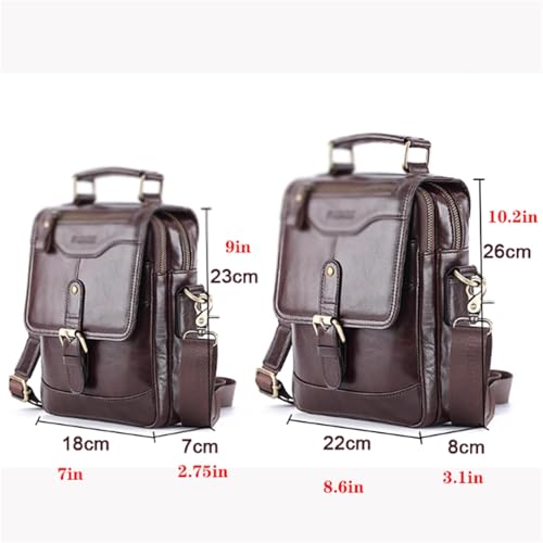 Multifunctional Tote Bag, Leather, Men Messenger Bag, Shoulder Crossbody Purse, Waterproof for Business Travel Work Outdoor2