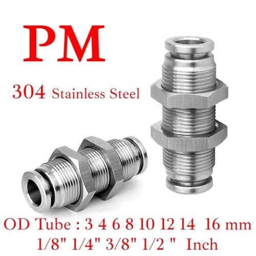 Pasamuros neumático PM 6.35mm contra fugas de aire en paneles de control 4