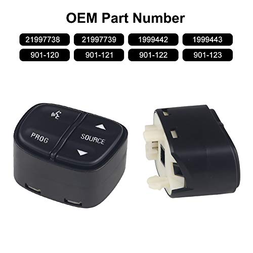 Wmphe Compatible With Steering Wheel Radio Control Switch Buttons Chevy Silverado Gmc Sierra 2003-2007 Replace Oe # 21997738 21997739 1999442 1999443 901-120 901-121 901-122 901-123 #TOP2