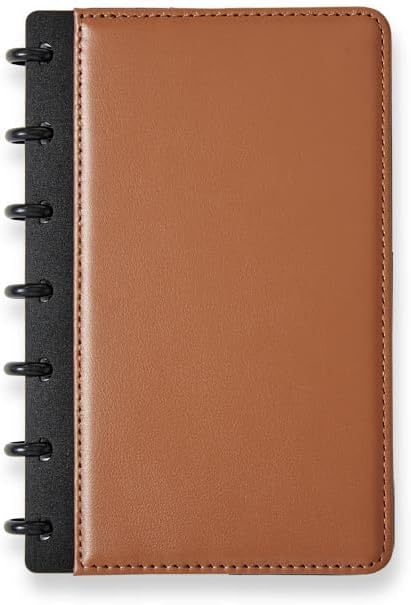 Levenger Circa Leather Foldover Notebook, Saddle/Compact