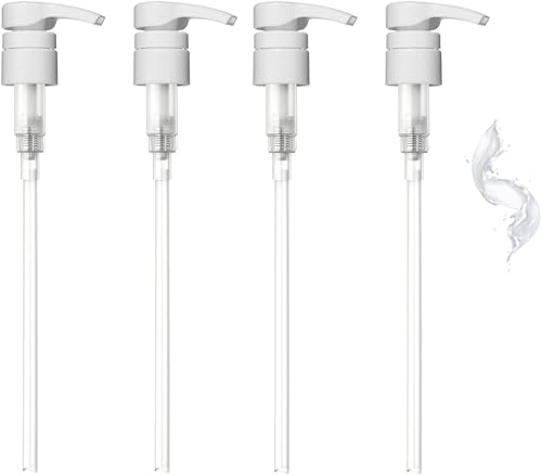Pump Bottle Dispenser - 4 Pack Shampoo Pump Dispenser Fits 1-Inch Lotion Pump Di