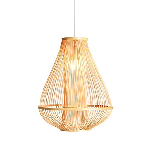 Lustre tissé en bambou fait à la main avec douille E27 pour îlot de cuisine
