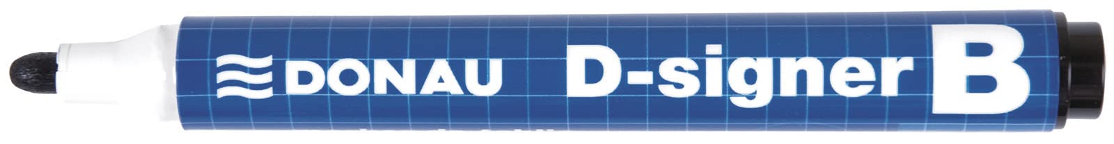 DONAU D-Signer B marker do tablic suchościeralnych, 10 sztuk, czarny, okrągła końcówka 2-4 mm, odporne na suszenie – do 72 godzin bez nasadki/nietoksyczny tusz