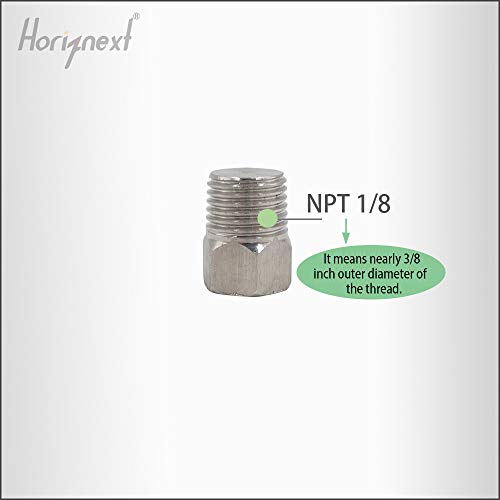 Snapklik.com : Horiznext Npt 1/8 Male Threaded Hex Head Pipe Plug ...