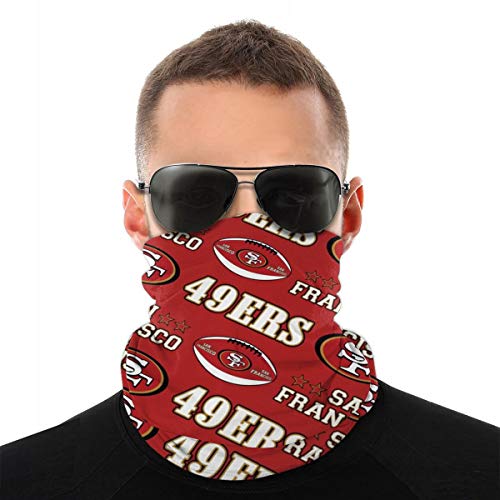 Shuqqur Face Shield Bandanas Neck Gaiter Face Scarf San Francisco 49ers 3D Print