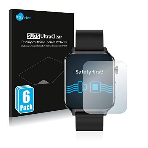 savvies Screen Protector compatible with Kardena CARE Plus Protection Film Clear 6-Pack