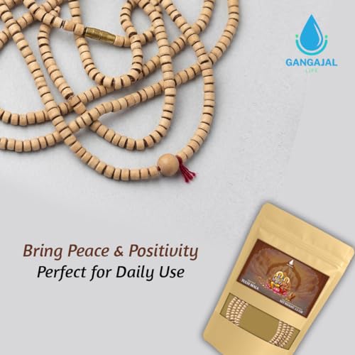 Image of VRINDAVAN Original Tulsi Kanthi Mala - Pack of 2 - Unisex Adult Jaap Chanting Mala from Vrindavan Dham