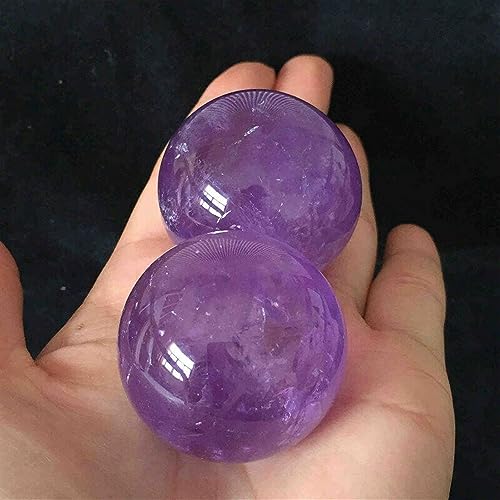 Sphère en améthyste violette de 50-90g pour lithothérapie et déco - 2