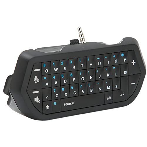 Jacksing Mini Wireless Chatpad, Mini Wireless Bluetooth Keyboard Ergonomic for Gaming for PS4 Controller