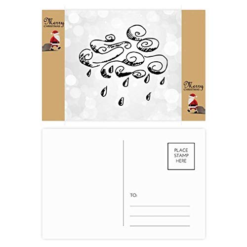 Cartes postales de remerciement peintes à la main motif pluvieux lot de 20