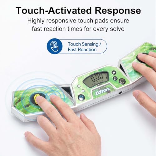 Professional Speed Cube Timer, Touch Control Timer for Puzzle(Green) - 4