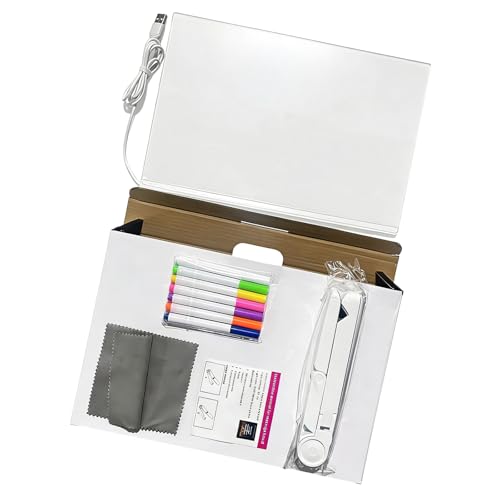 Childrens LED Light Up Drawing Board Glows in Dark for Night Creativity Use Erasable Acrylic Art Pad and Memo Surfaces Glows in 