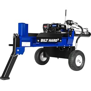 BILT HARD 22 Ton Gas Log Splitter, 209cc Engine with 2 Stage 14 GPM Hydraulic Pump, 21 Inch Log Capacity, Horizontal Hydraulic Firewood Splitter for Home, Farm and Outdoor Use