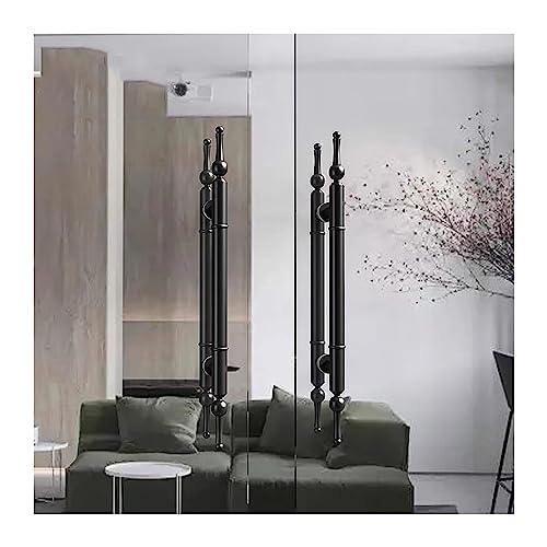Poignée de porte ronde en acier noir 80 cm pour sublimer l'accès de votre commerce