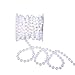 Produktbild Perlengirlande - Perlenband - Perlenkette - Perlenschnur - Hochzeit - Taufe - Kommunion - 8mm Breite - 10m Länge - Farbe 01 Weiss - 32207-8-10-01
