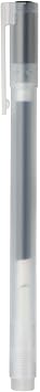 MUJI 02796815 Gel Ink Ballpoint Pen, Black, 5.5 x 0.4 inches 140 x 10 mm, Lead Diameter 0.5 mm, Cap Type