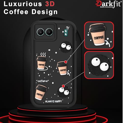 Image of Back Case Cover Compatible with OnePlus Nord 4 5G | Cute Fun Cartoon Ball 3D Coffee Silicone Case | Body Protection | Camera Protection | Shock Proof | Color Black | Pack of 1